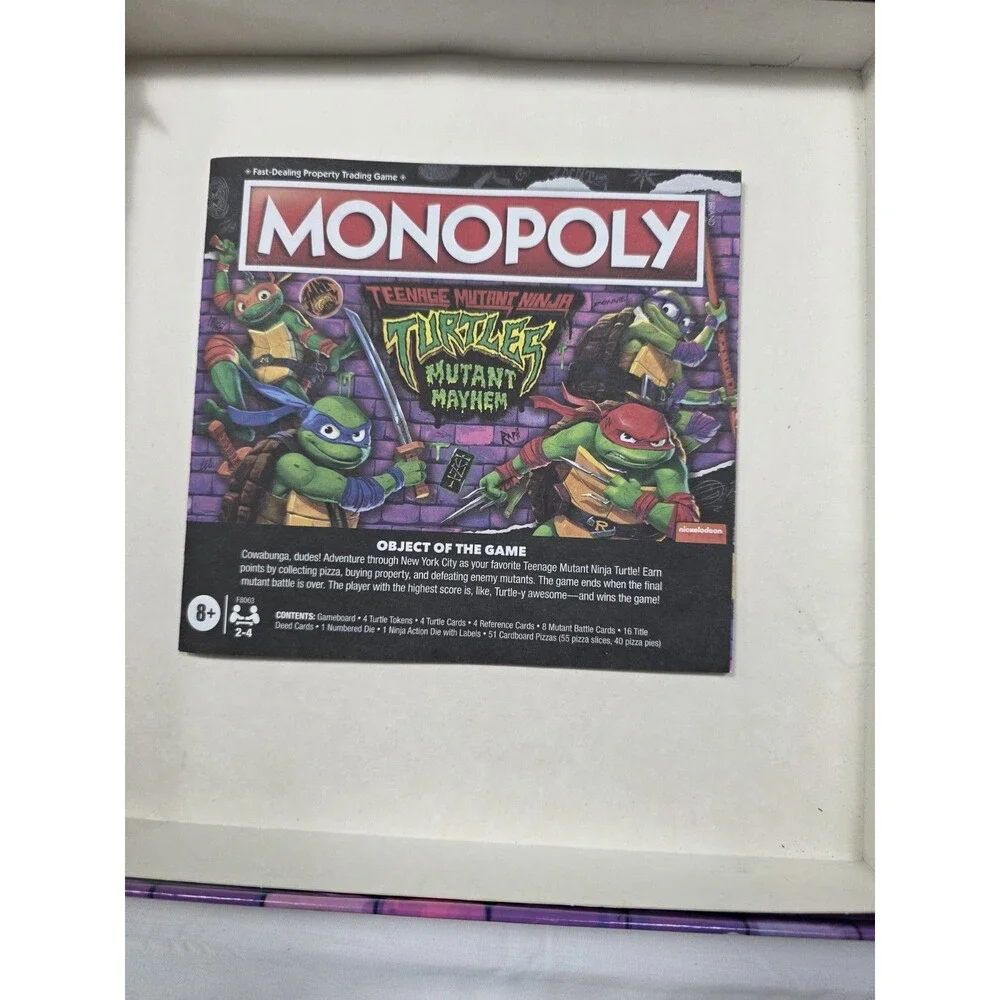 Teenage Mutant Ninja Turtles TMNT Monopoly: Mutant Mayhem Edition - Board Game